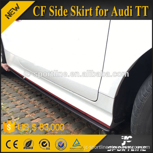 Car Auto Carbon Fiber Side Skirt for Audi TT 8J Coupe TTS Convertible 08-14